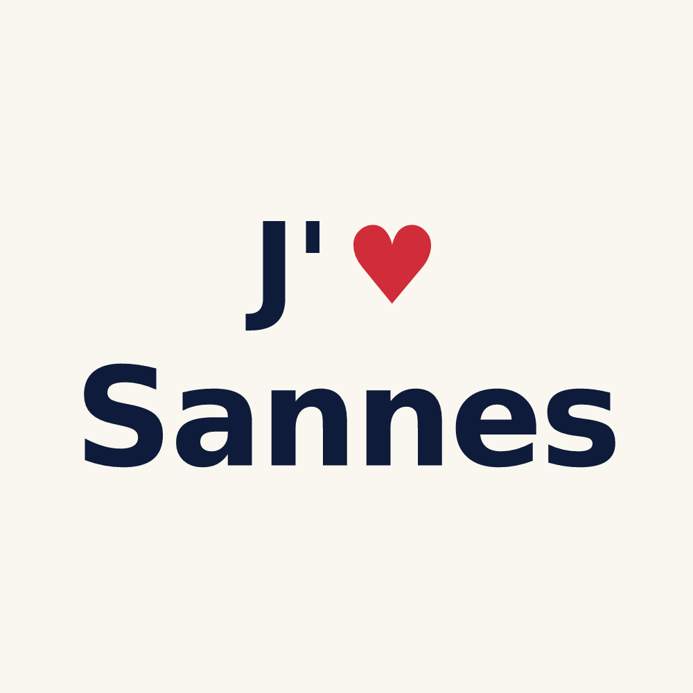 Tasse personnalisée Sannes — design J'aime Sannes