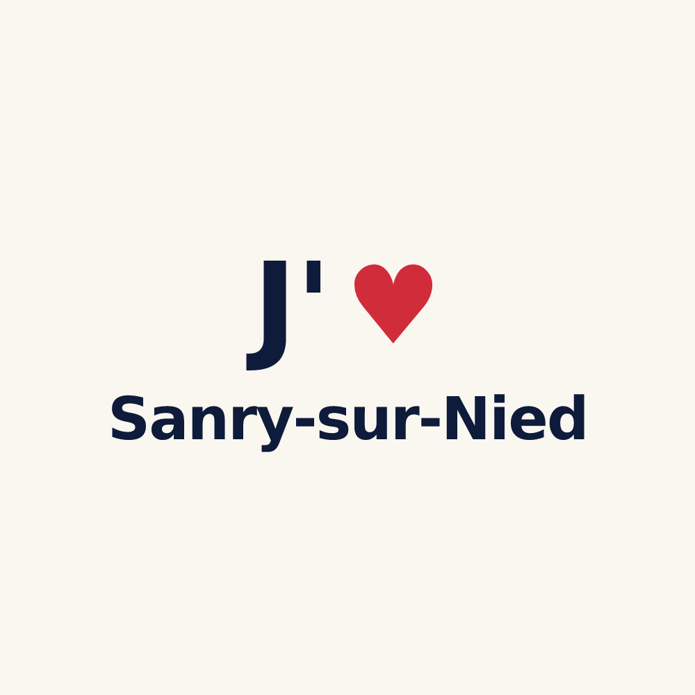 Tasse personnalisée Sanry-sur-Nied — design J'aime Sanry-sur-Nied