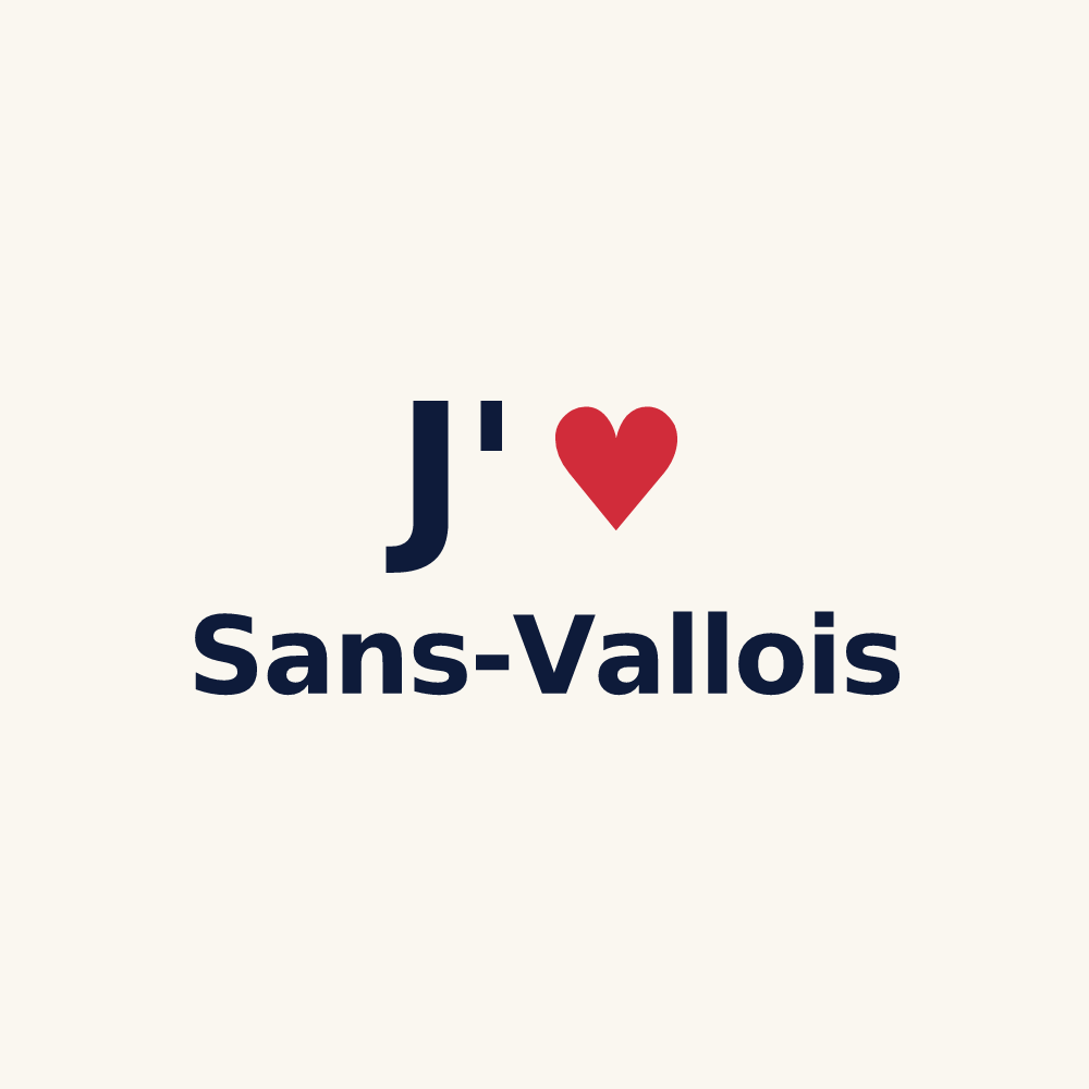 Tasse personnalisée Sans-Vallois — design J'aime Sans-Vallois