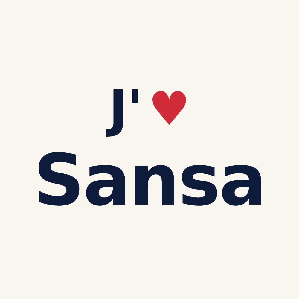 Tasse personnalisée Sansa — design J'aime Sansa