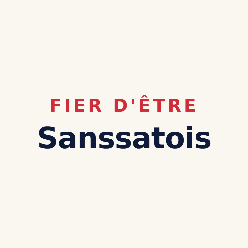 Tasse « Fier d'être Sanssatois » — design pour Sanssat