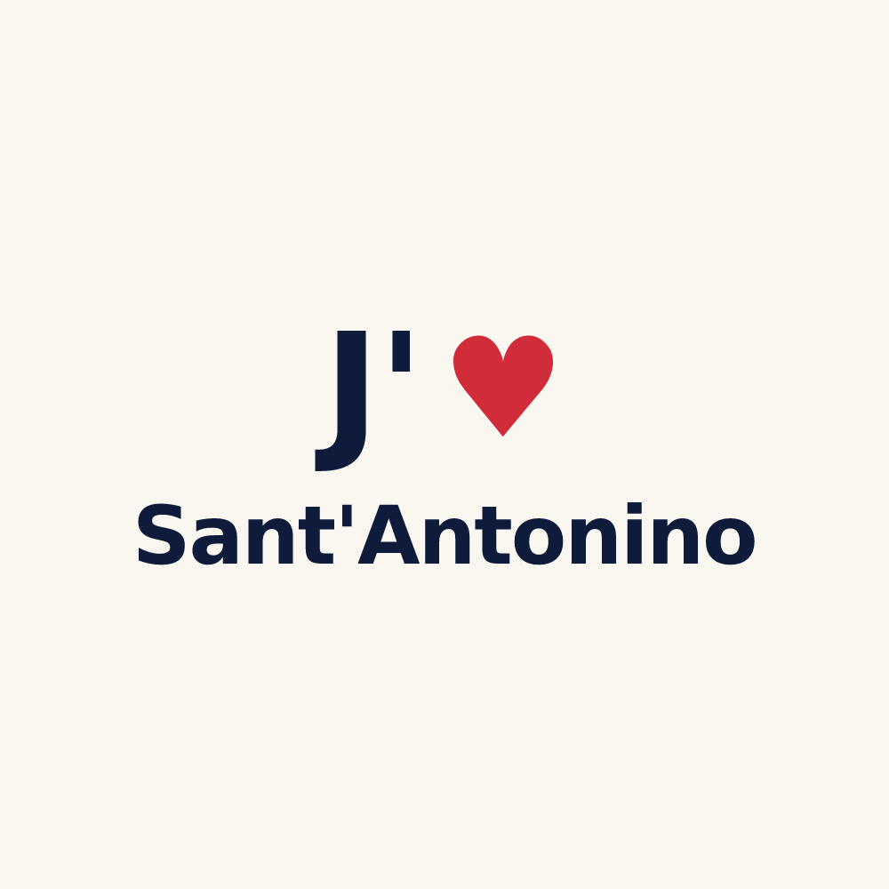 Tasse personnalisée Sant'Antonino — design J'aime Sant'Antonino