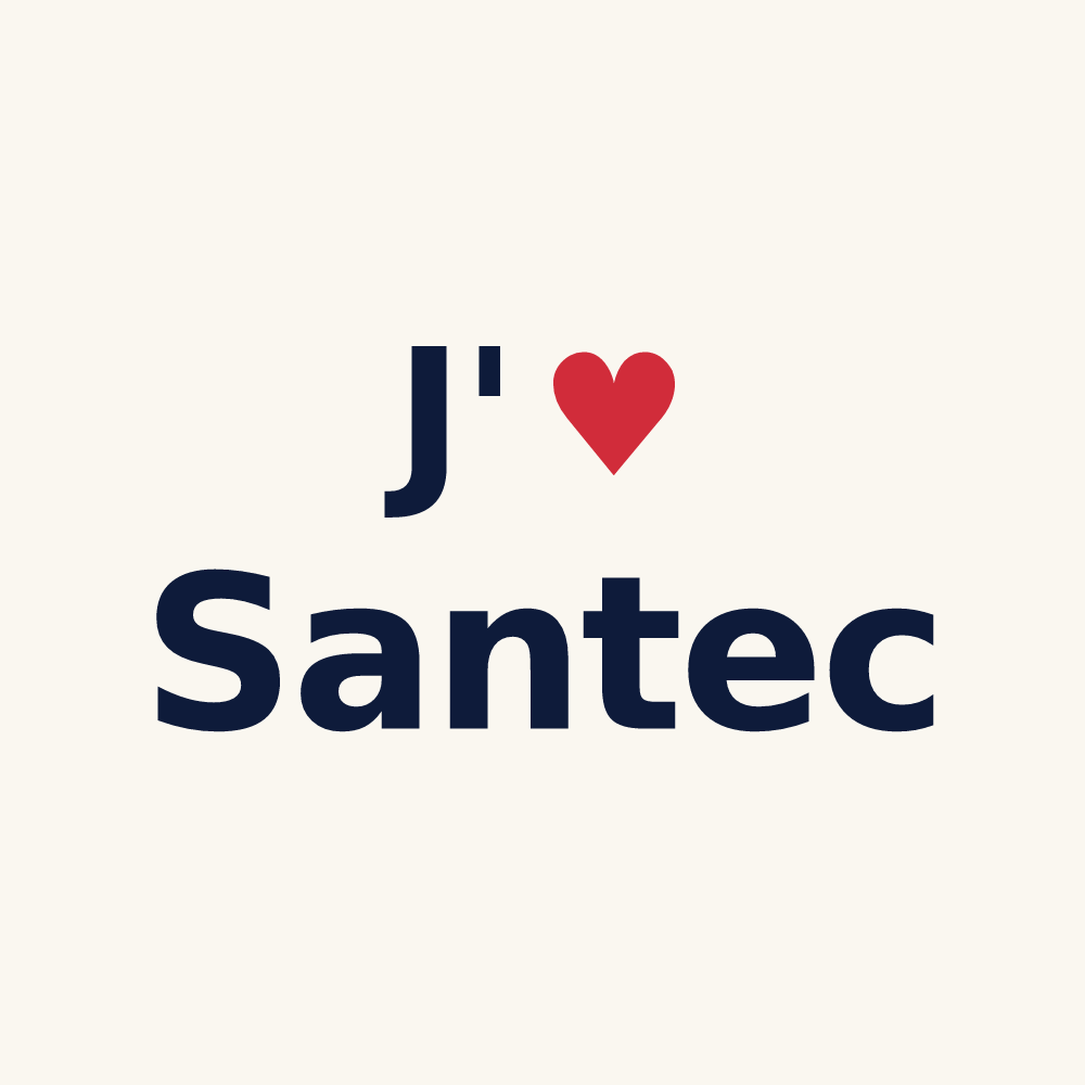 Tasse personnalisée Santec — design J'aime Santec