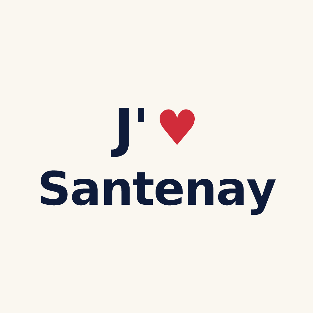 Tasse personnalisée Santenay — design J'aime Santenay