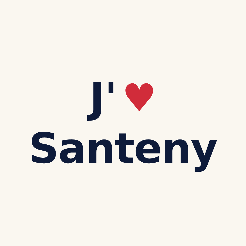 Tasse personnalisée Santeny — design J'aime Santeny