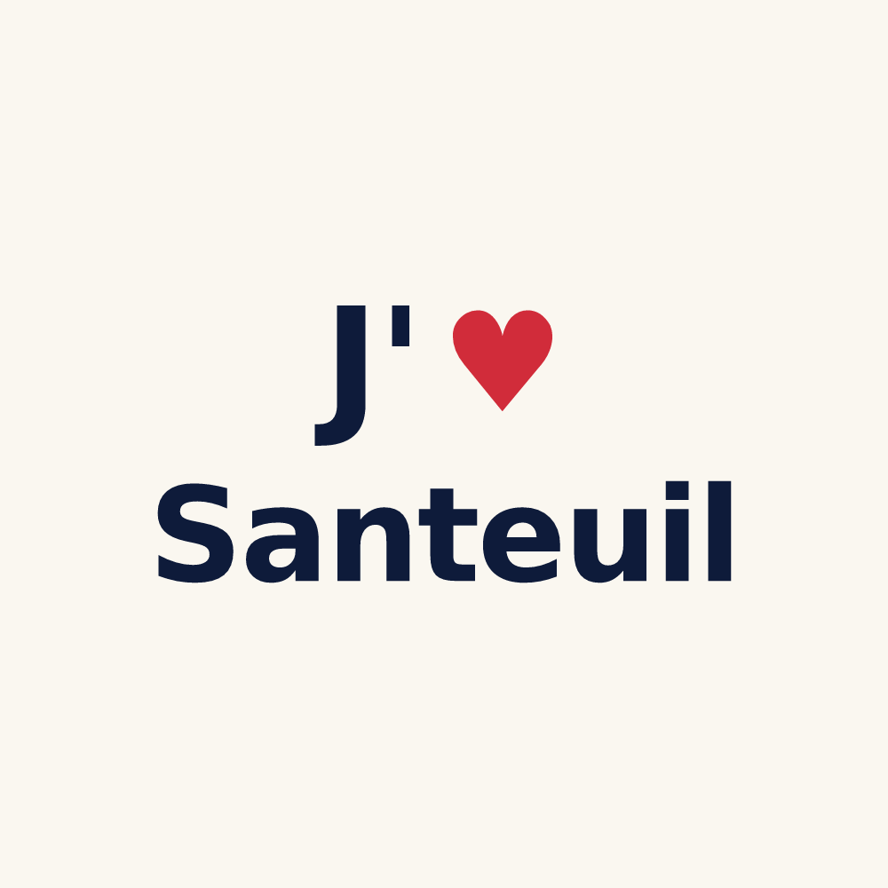 Tasse personnalisée Santeuil — design J'aime Santeuil