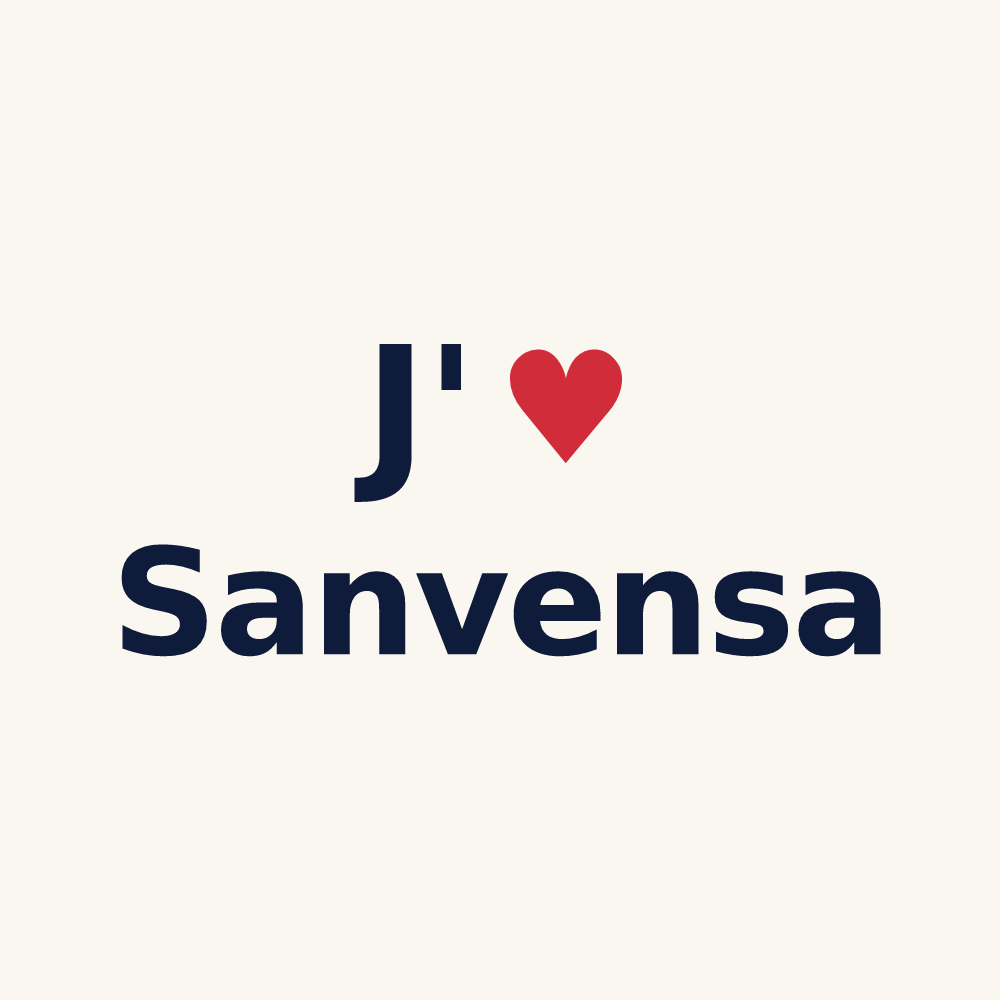 Tasse personnalisée Sanvensa — design J'aime Sanvensa