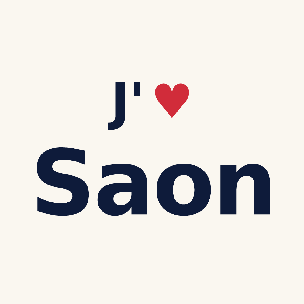 Tasse personnalisée Saon — design J'aime Saon