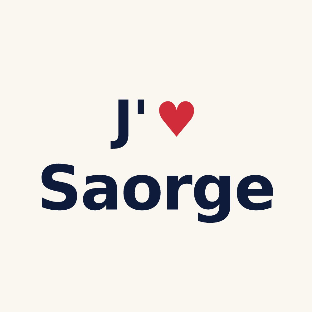 Tasse personnalisée Saorge — design J'aime Saorge