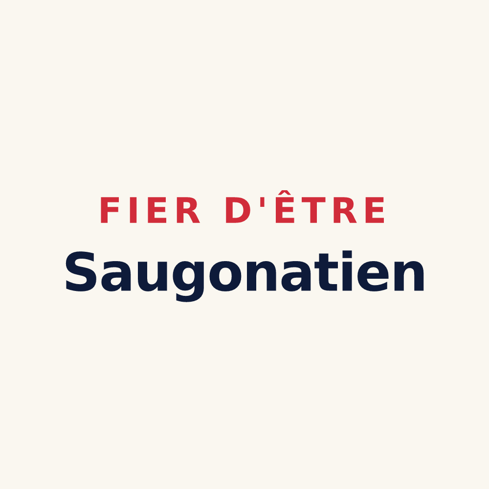 Tasse « Fier d'être Saugonatien » — design pour Saosnes