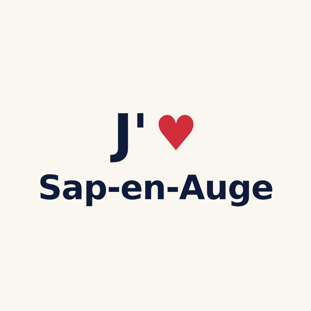 Tasse personnalisée Sap-en-Auge — design J'aime Sap-en-Auge