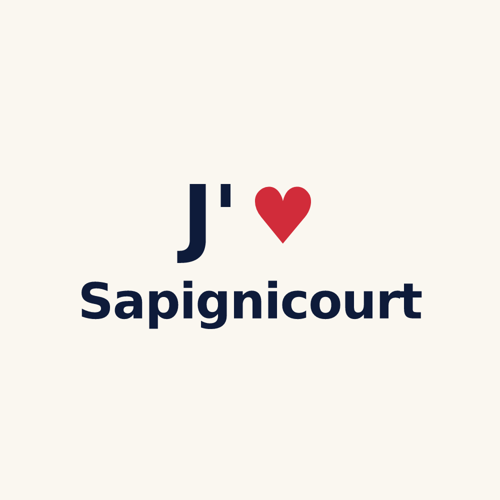 Tasse personnalisée Sapignicourt — design J'aime Sapignicourt