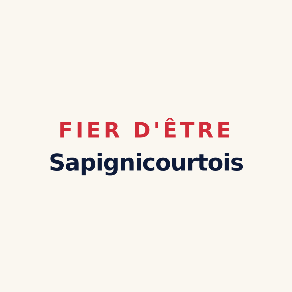 Tasse « Fier d'être Sapignicourtois » — design pour Sapignicourt