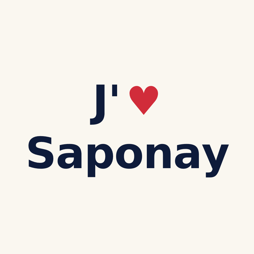 Tasse personnalisée Saponay — design J'aime Saponay