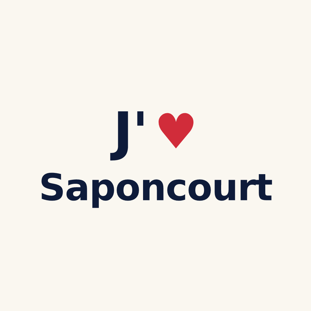 Tasse personnalisée Saponcourt — design J'aime Saponcourt