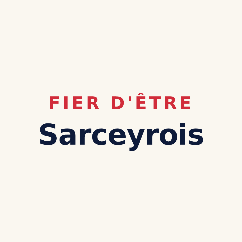 Tasse « Fier d'être Sarceyrois » — design pour Sarcey