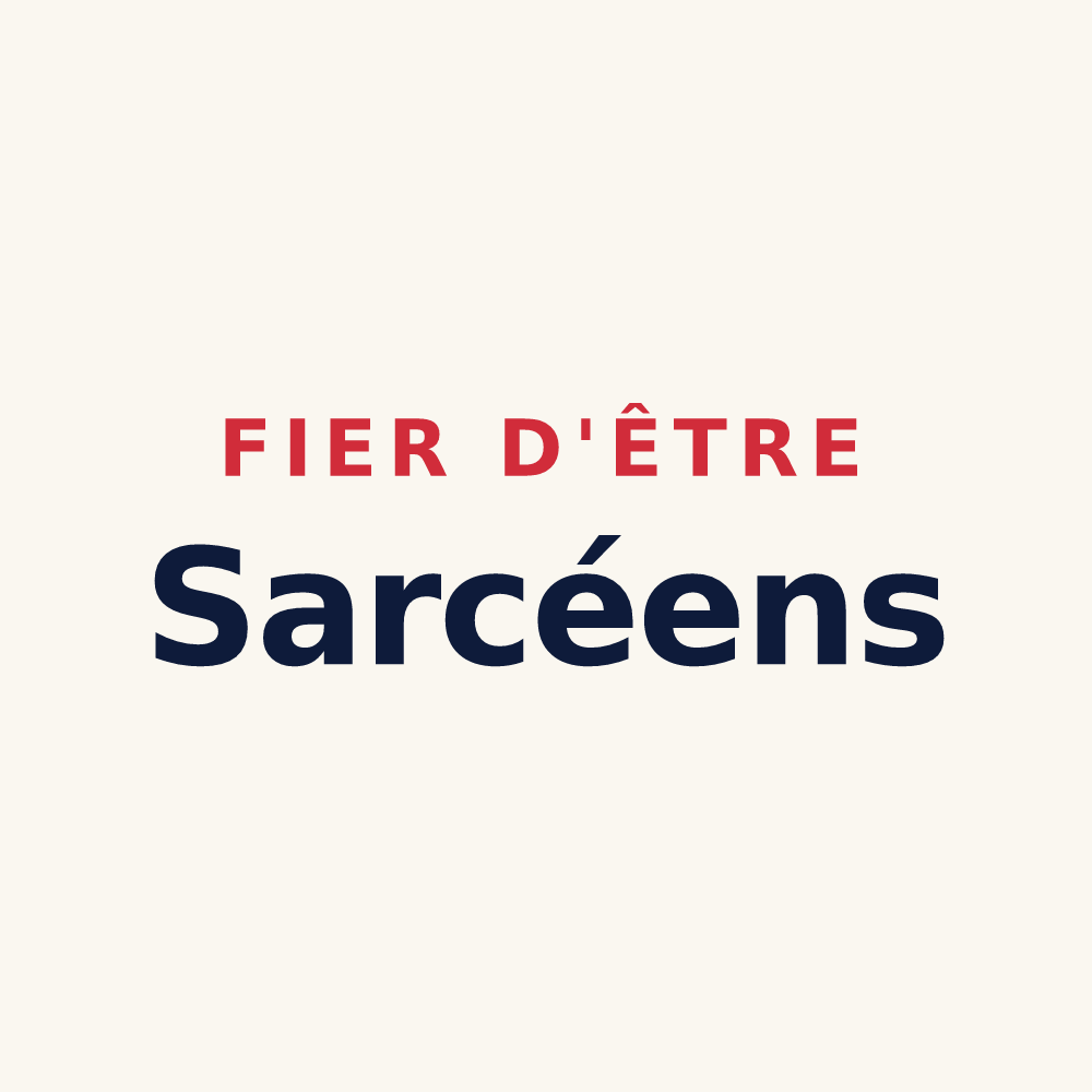 Tasse « Fier d'être Sarcéens » — design pour Sarcy