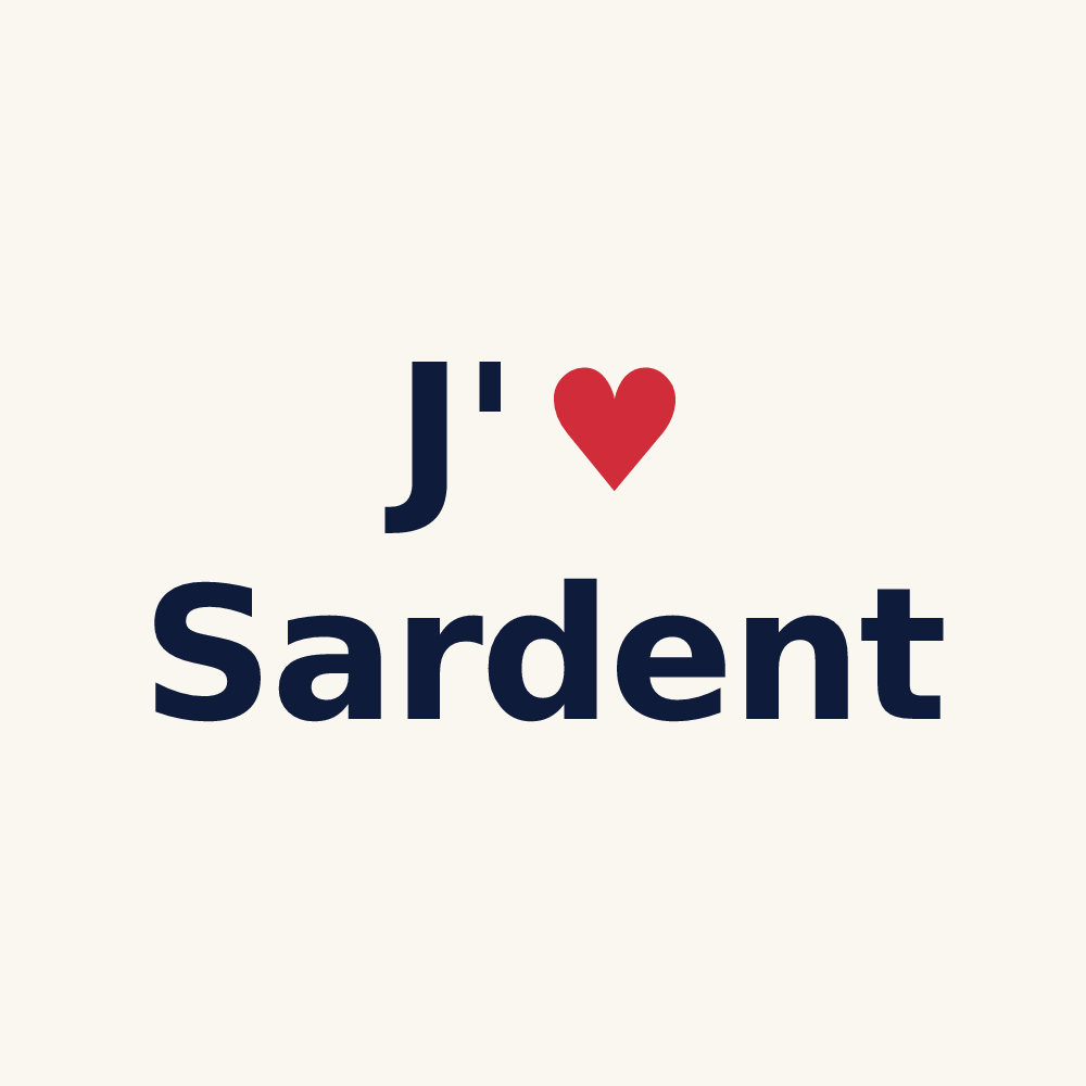 Tasse personnalisée Sardent — design J'aime Sardent