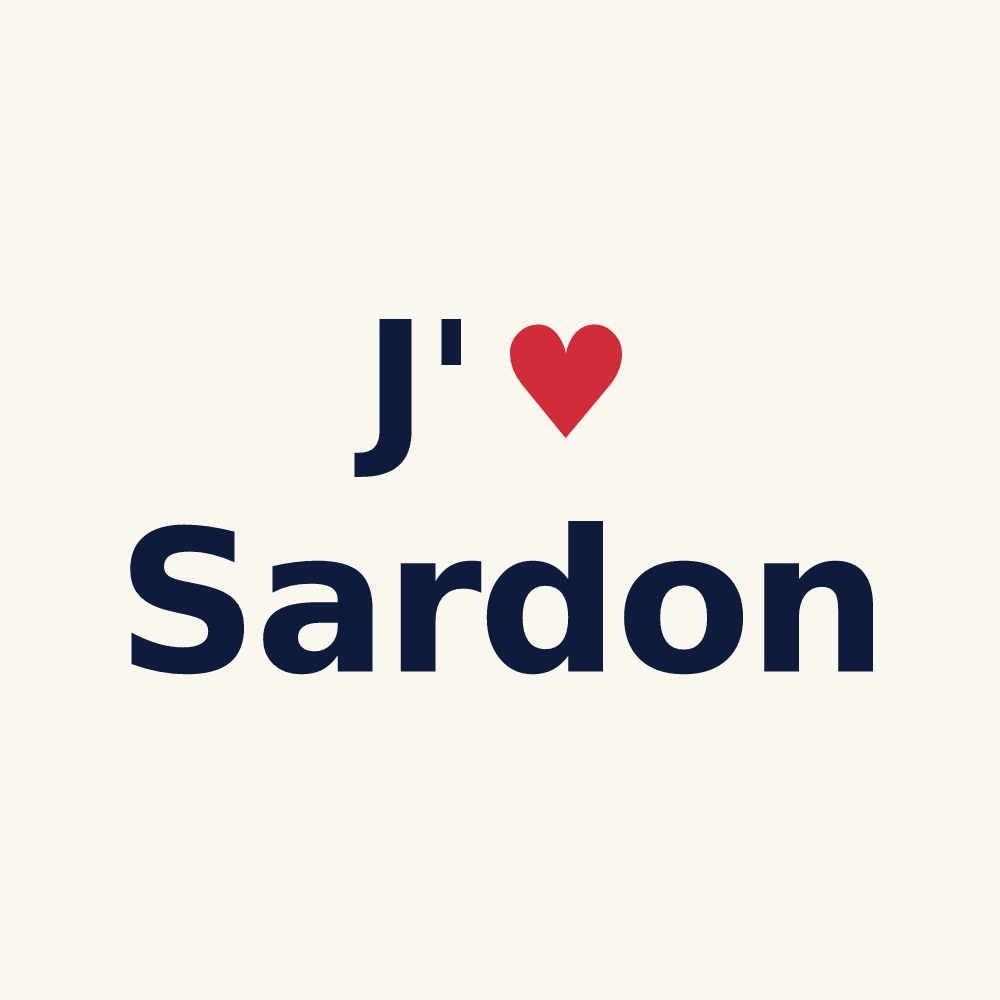 Tasse personnalisée Sardon — design J'aime Sardon