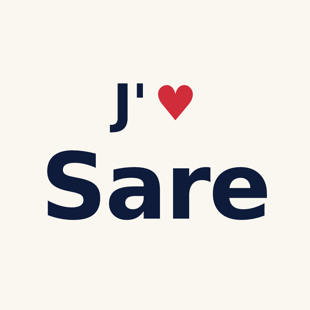 Tasse personnalisée Sare — design J'aime Sare