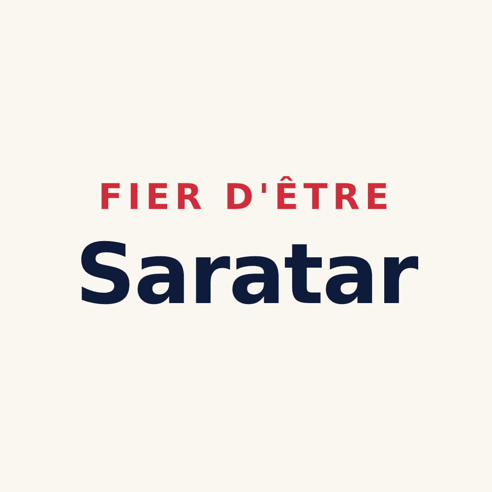 Tasse « Fier d'être Saratar » — design pour Sare