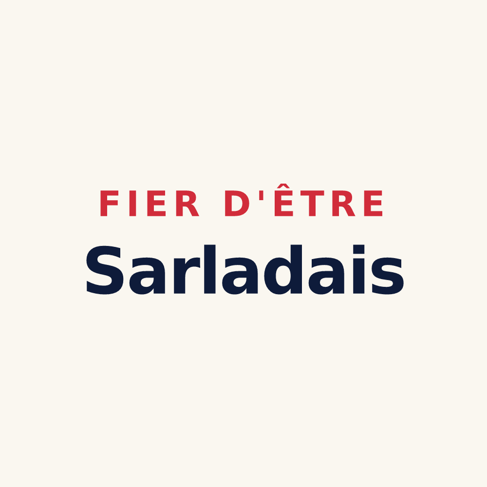 Tasse « Fier d'être Sarladais » — design pour Sarlat-la-Canéda