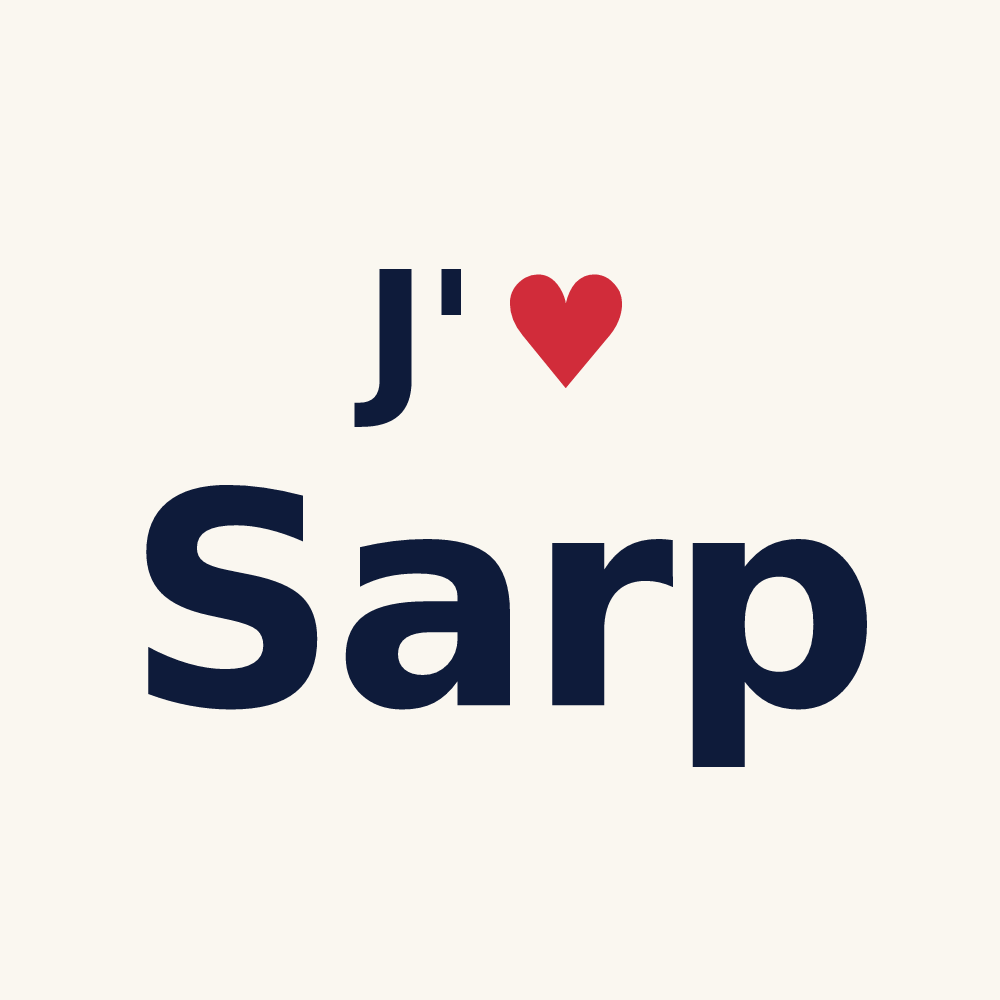 Tasse personnalisée Sarp — design J'aime Sarp