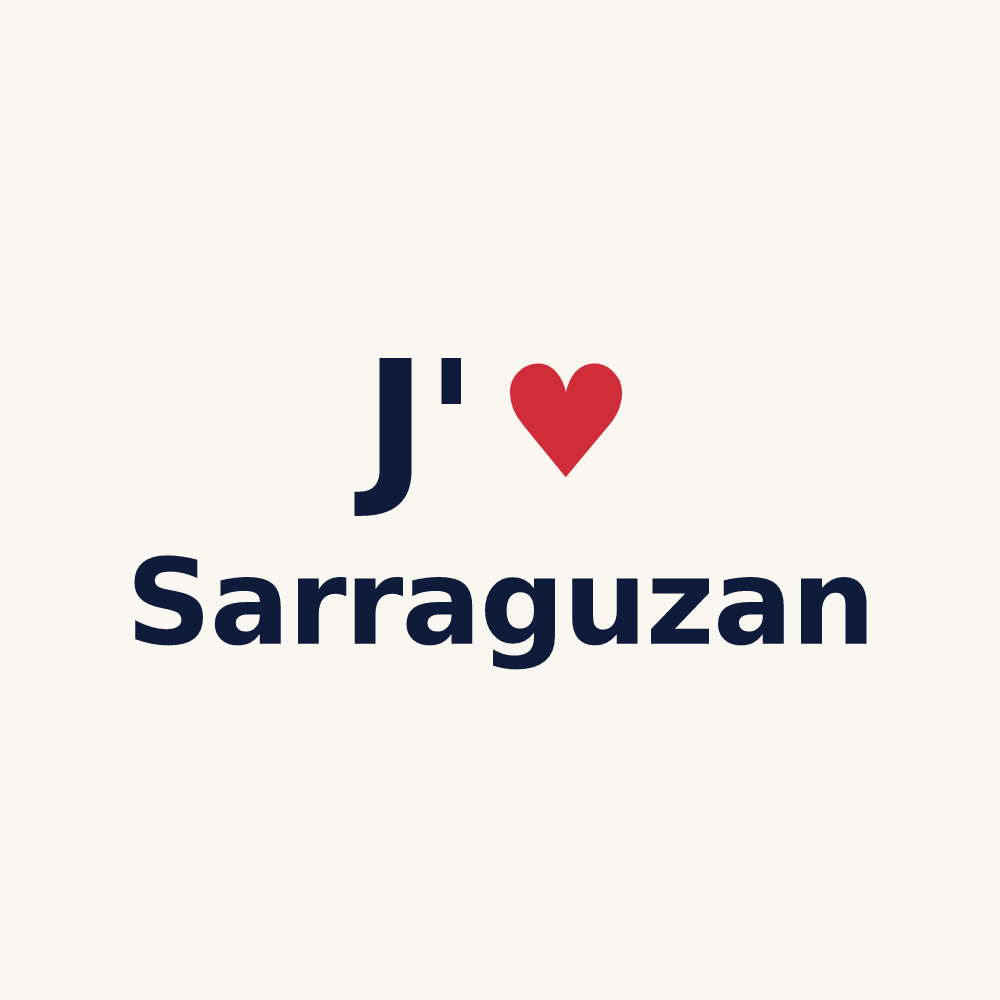Tasse personnalisée Sarraguzan — design J'aime Sarraguzan