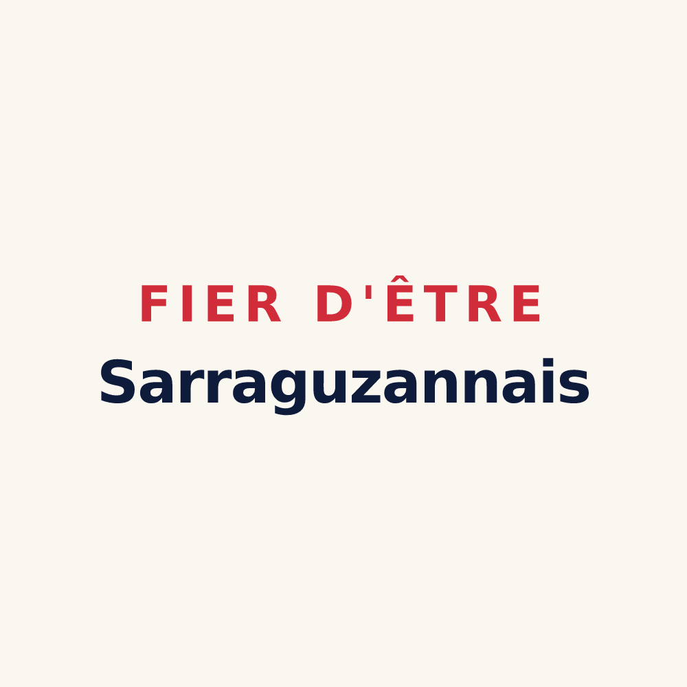 Tasse « Fier d'être Sarraguzannais » — design pour Sarraguzan