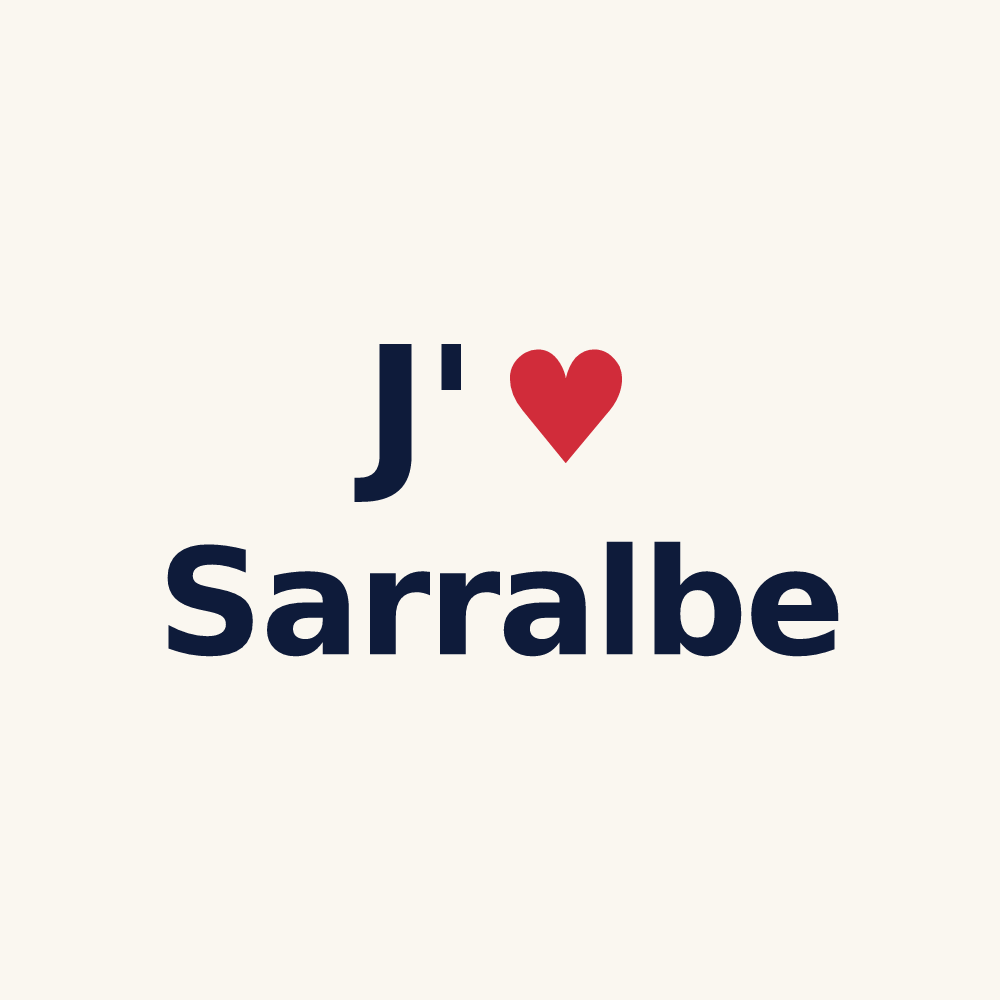 Tasse personnalisée Sarralbe — design J'aime Sarralbe