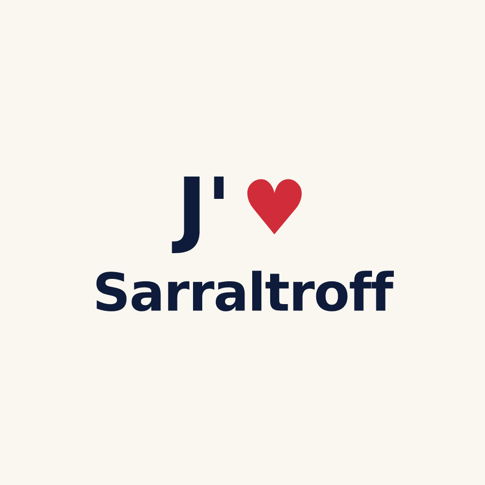 Tasse personnalisée Sarraltroff — design J'aime Sarraltroff