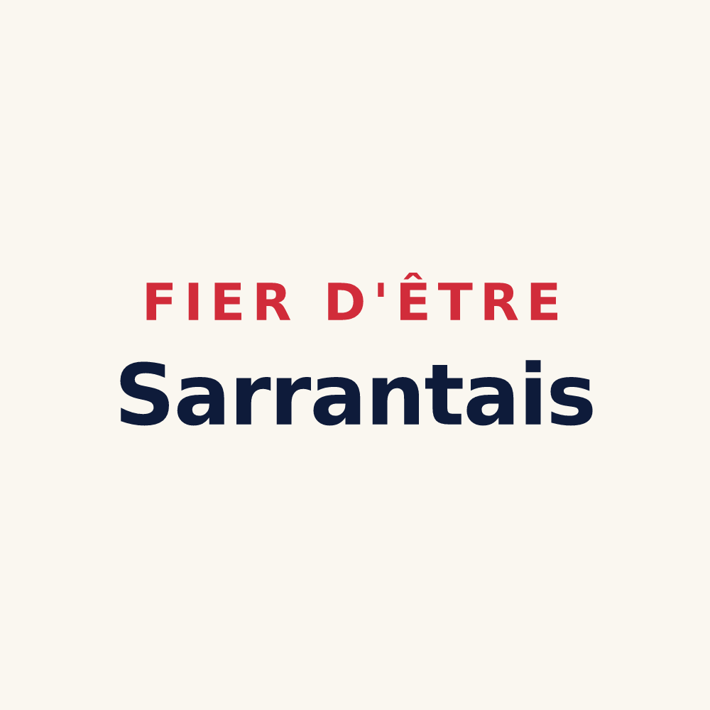 Tasse « Fier d'être Sarrantais » — design pour Sarrant
