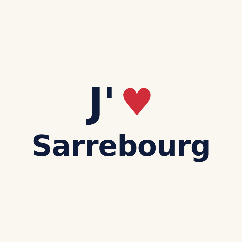 Tasse personnalisée Sarrebourg — design J'aime Sarrebourg