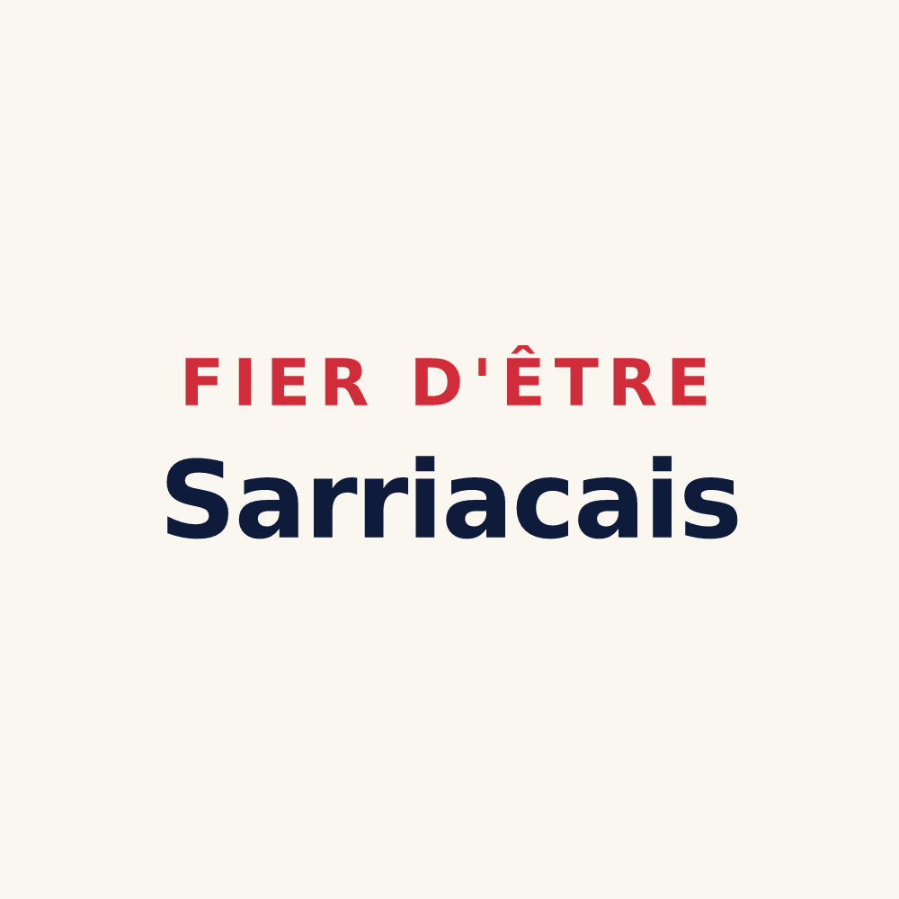 Tasse « Fier d'être Sarriacais » — design pour Sarriac-Bigorre