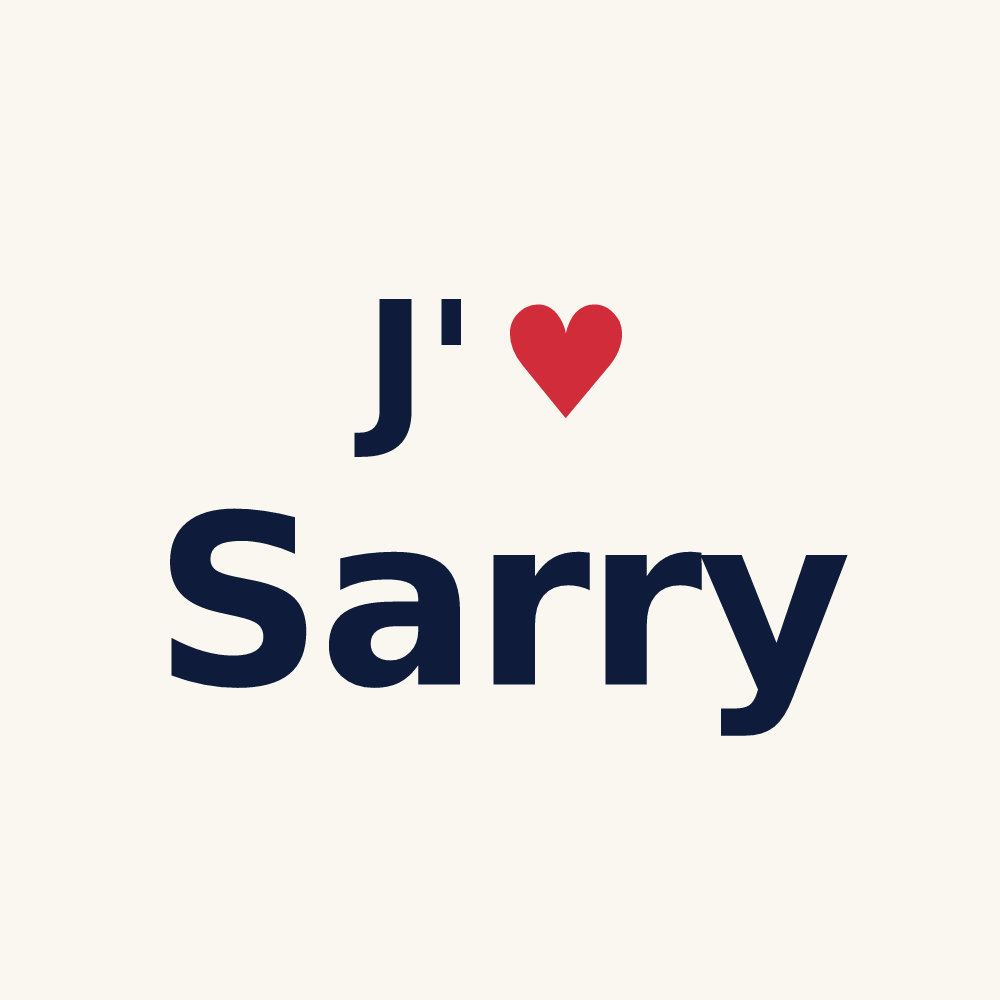 Tasse personnalisée Sarry — design J'aime Sarry