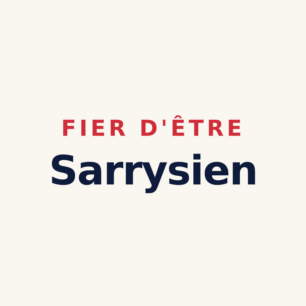 Tasse « Fier d'être Sarrysien » — design pour Sarry