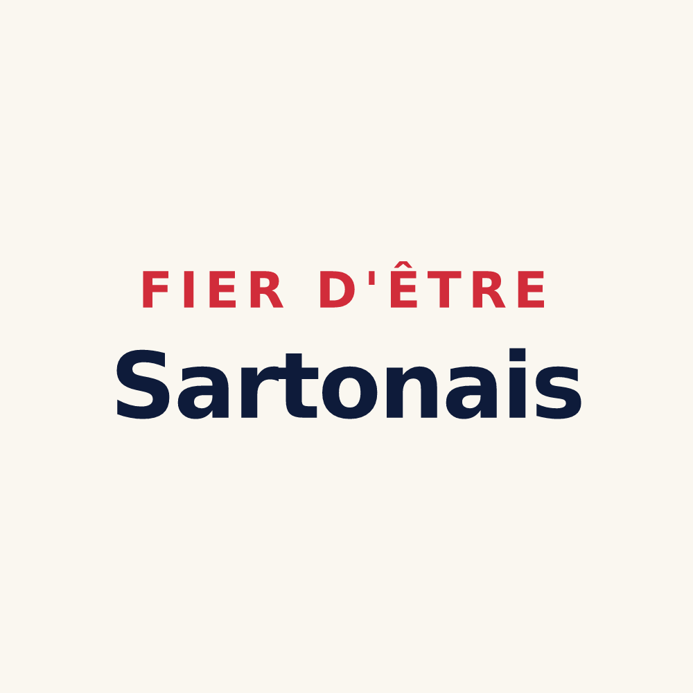Tasse « Fier d'être Sartonais » — design pour Sarton