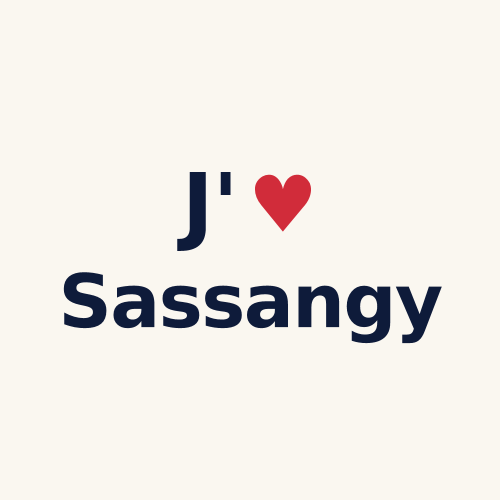 Tasse personnalisée Sassangy — design J'aime Sassangy