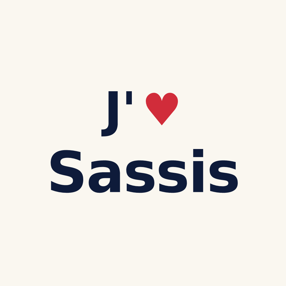 Tasse personnalisée Sassis — design J'aime Sassis