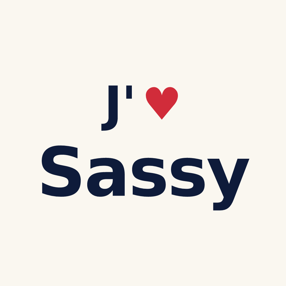 Tasse personnalisée Sassy — design J'aime Sassy