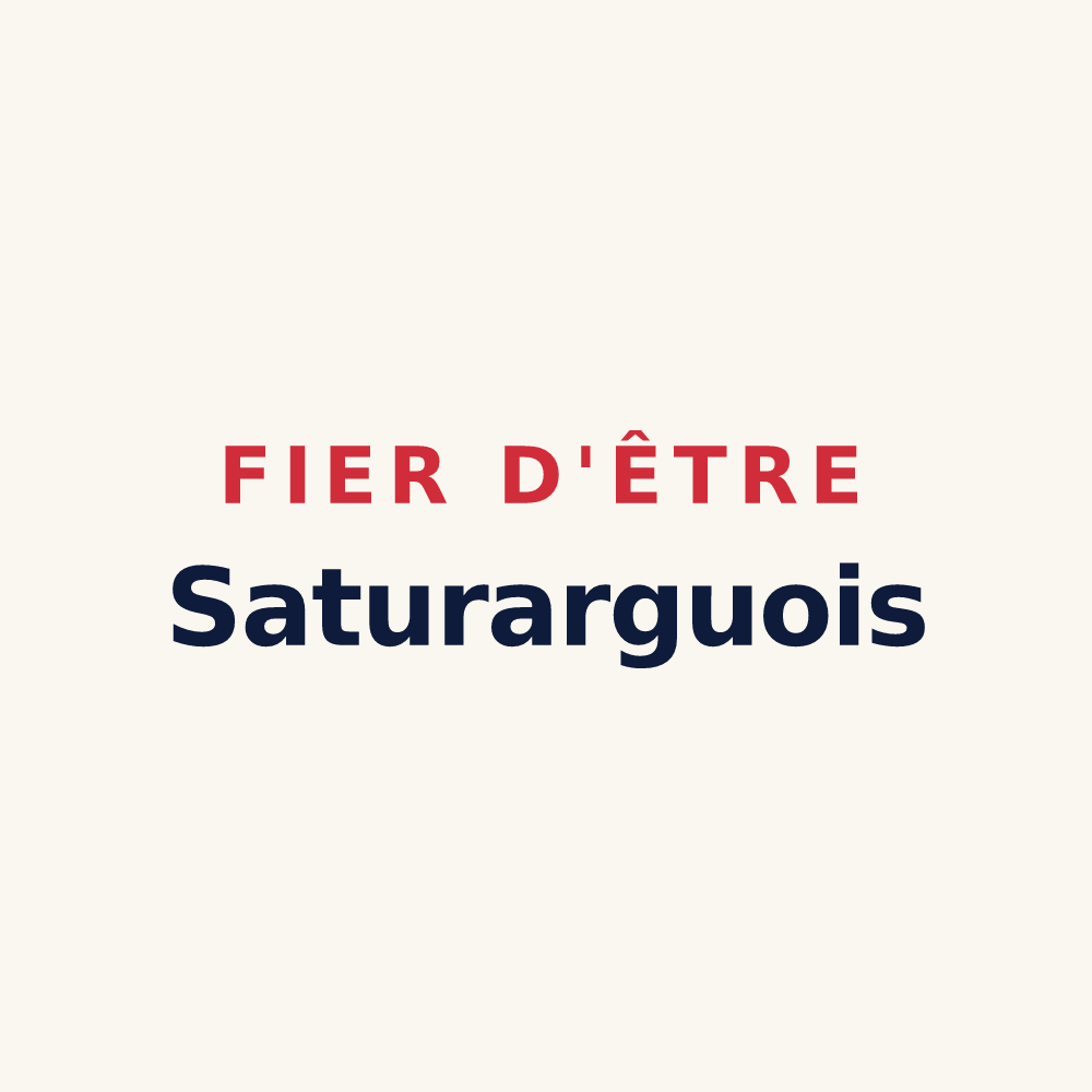 Tasse « Fier d'être Saturarguois » — design pour Saturargues