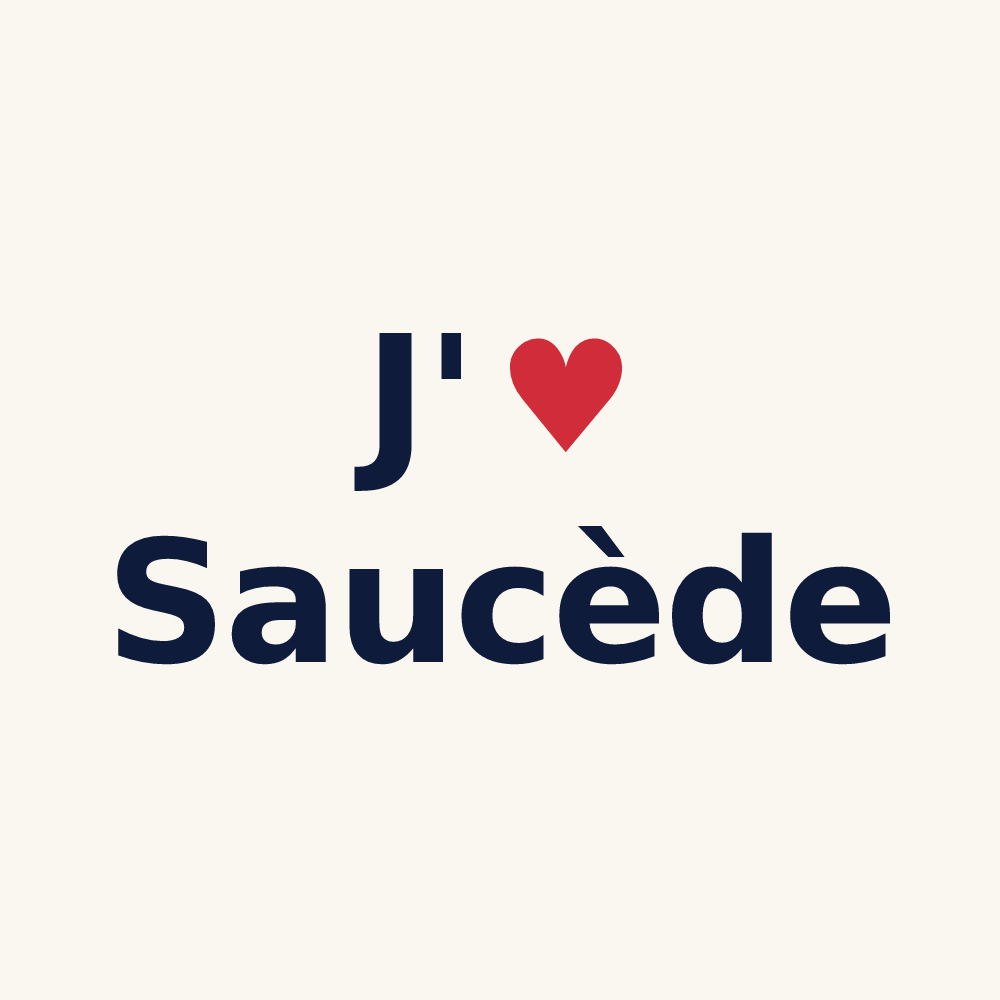 Tasse personnalisée Saucède — design J'aime Saucède