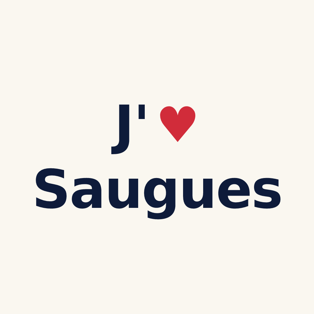 Tasse personnalisée Saugues — design J'aime Saugues