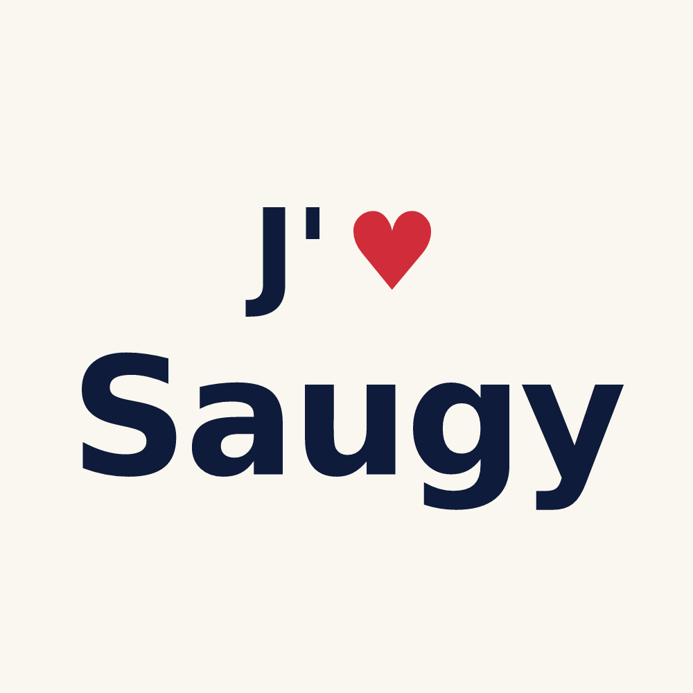 Tasse personnalisée Saugy — design J'aime Saugy