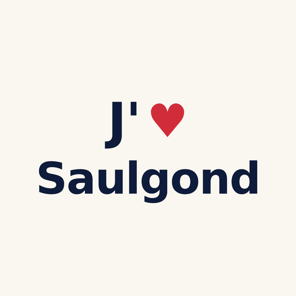 Tasse personnalisée Saulgond — design J'aime Saulgond