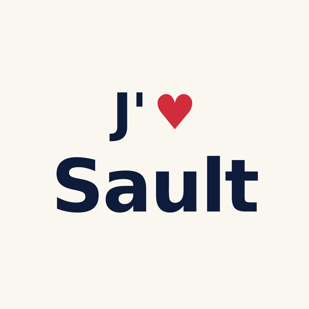 Tasse personnalisée Sault — design « J'aime Sault » imprimé sur la tasse