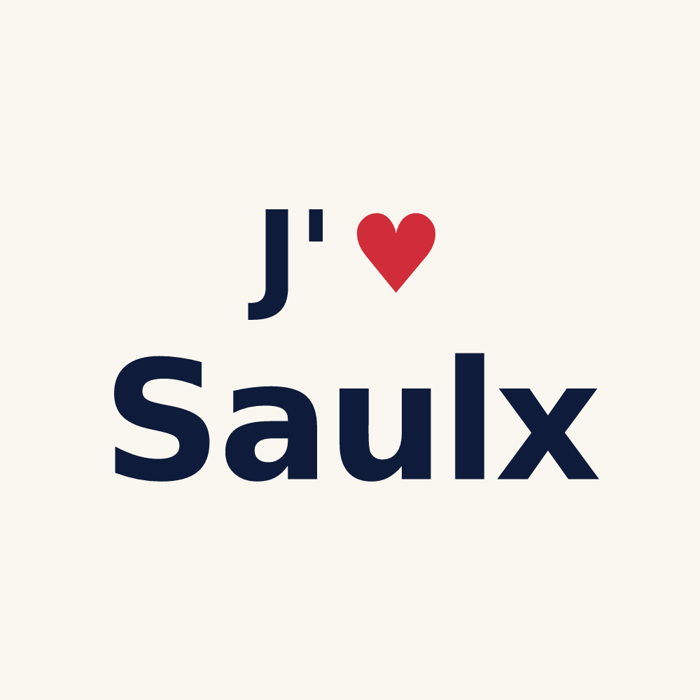 Tasse personnalisée Saulx — design « J'aime Saulx » imprimé sur la tasse