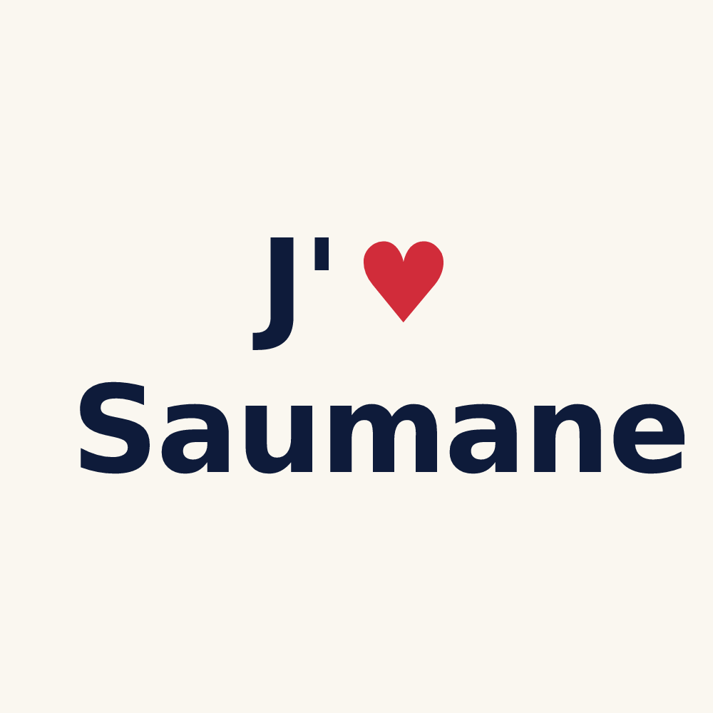 Tasse personnalisée Saumane — design J'aime Saumane