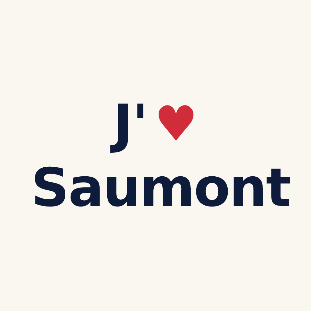 Tasse personnalisée Saumont — design J'aime Saumont