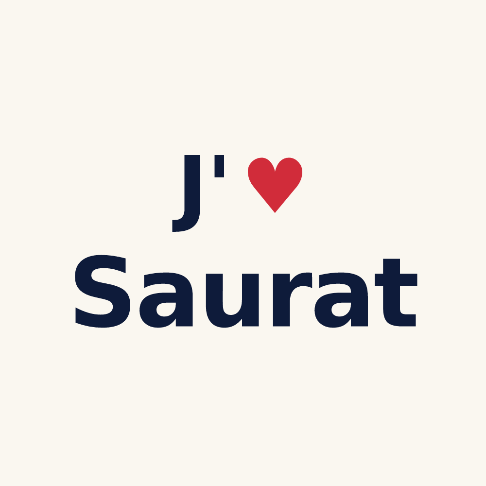 Tasse personnalisée Saurat — design J'aime Saurat